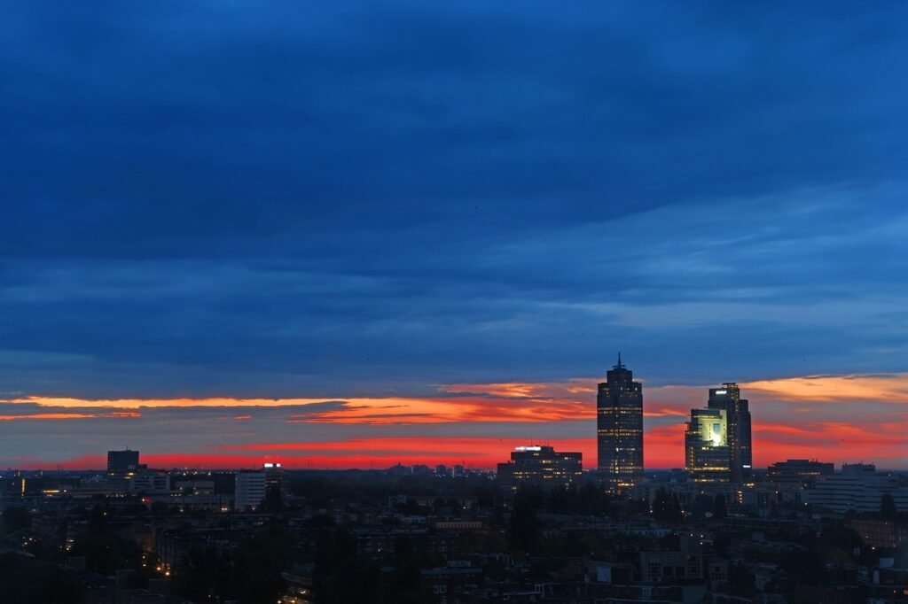 netherlands, city, night view