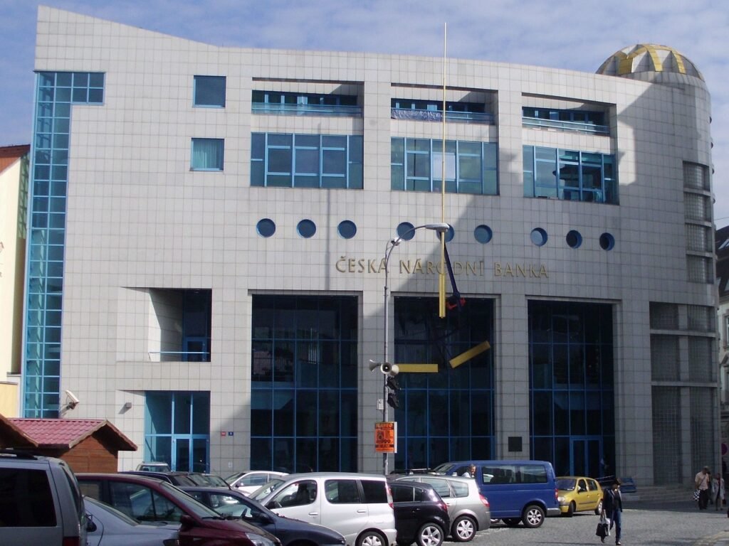 gebouw, modern, architectuur, ontwerp, nationale bank, tsjechisch, city center, ústí nad labem, bedrijf, zakelijk, blauwe ban