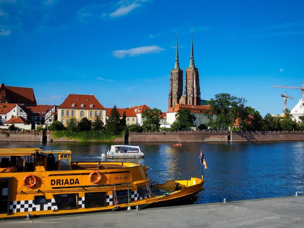 stad, wrocaw, architectuur, polen, monument, oude stad, natuur, toerisme, weergave, de kathedraal, water, haven, rivier, kerk