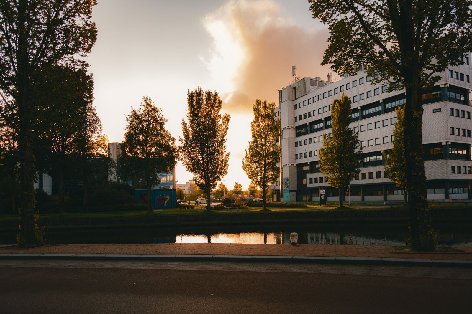 Historische haven van Harlingen in Fryslân bij avondlicht met traditionele schepen langs de kade