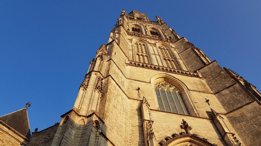 breda, church, nature, sky, netherlands