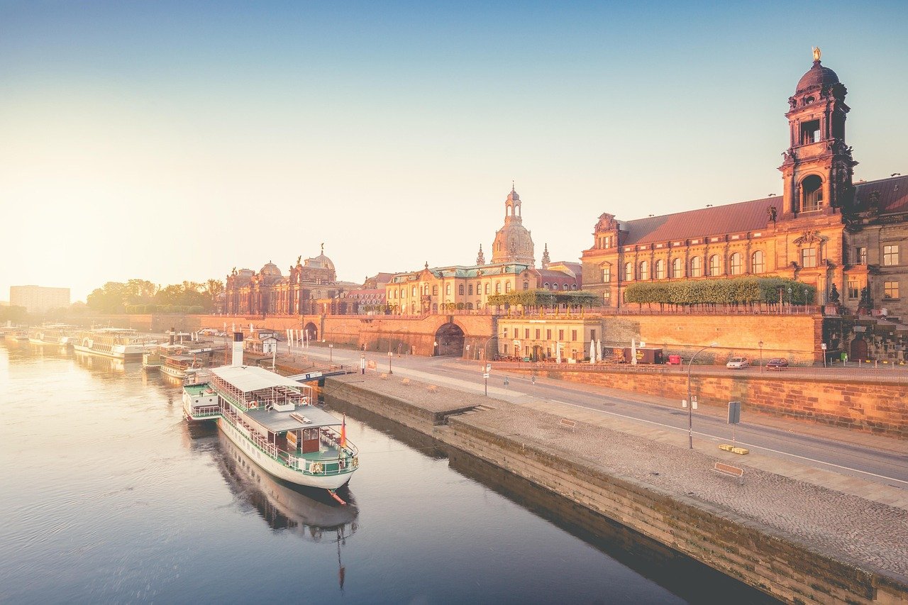 dresden, brühl's terrace, terras bank, brühl terrassen, elbe, historisch centrum, natuur, historische binnenstad, saksen, elb