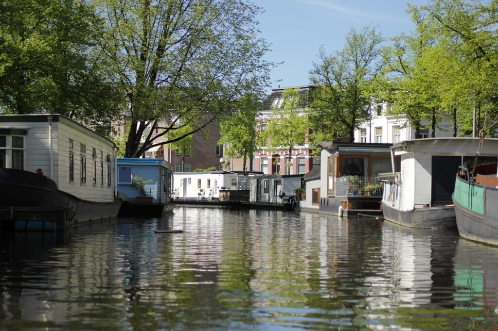 gracht, groningen, water, natuur, binnenstad