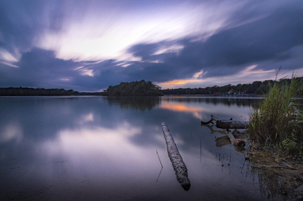 avond, evening, ijzerenman, wolken, clouds, sky, water, perspectief, zonsondergang, natuur, sunset, nederland, vught